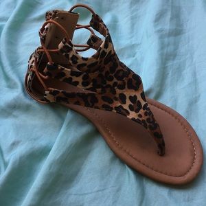 Leopard sandals